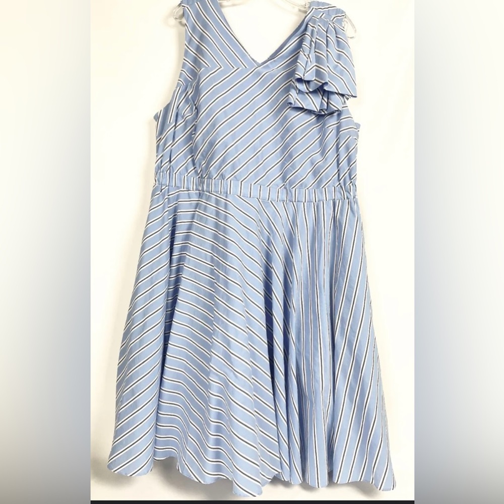 Lane Bryant stripped blue dress